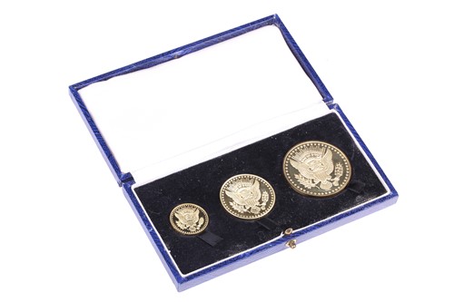 Lot 337 - A President John F Kennedy memorial gold medal...