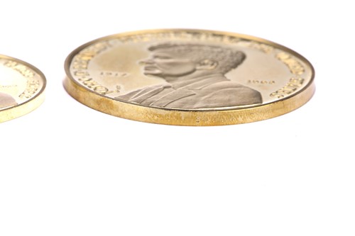 Lot 340 - A President John F Kennedy memorial gold medal...