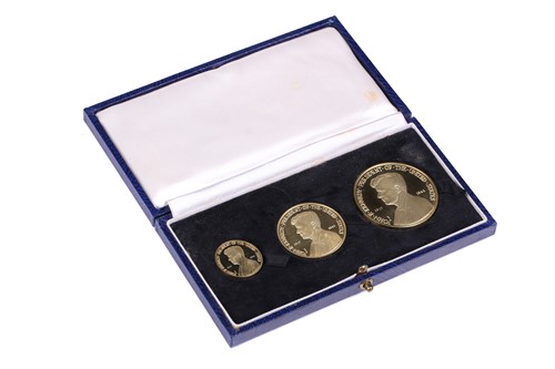 Lot 340 - A President John F Kennedy memorial gold medal...