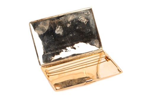 Lot 324 - A large cigarette case of rectangular form,...