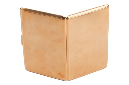 Lot 324 - A large cigarette case of rectangular form,...