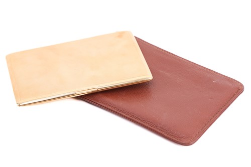 Lot 324 - A large cigarette case of rectangular form,...
