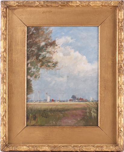 Lot 177 - Edward Elliot (1851 - 1916)' Broadland Scene,...