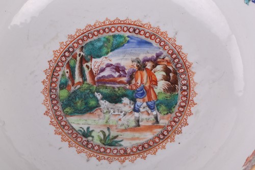 Lot 306 - A Chinese Famile Rose circular porcelain...