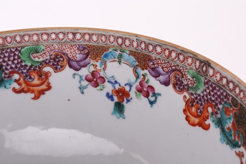 Lot 306 - A Chinese Famile Rose circular porcelain...