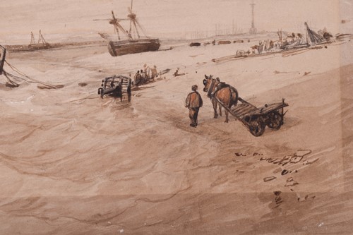 Lot 20 - Miles Edmund Cotman (1810 - 1858) 'Wreck on...