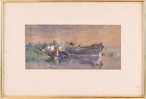 Lot 184 - Charles J Watson (1846-1927), 'Ludham', signed...