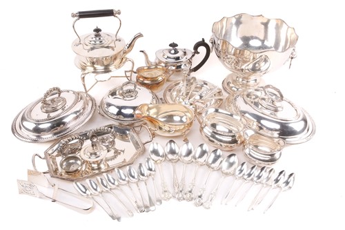 Lot 406 - A large quantity of silver plate including...