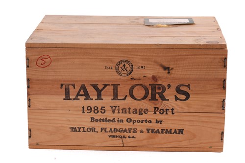 Lot 22 - Twelve bottles of Taylor's Vintage Port, 1985,...