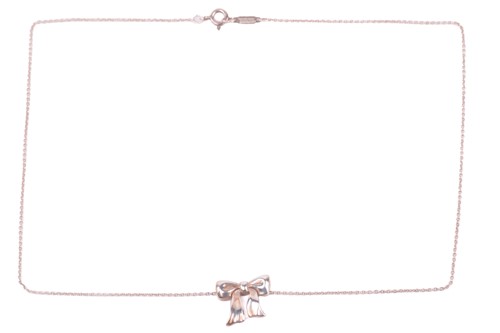 Lot 153 - Tiffany. A silver star link necklace, London...