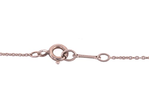 Lot 153 - Tiffany. A silver star link necklace, London...