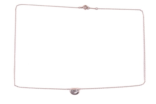 Lot 153 - Tiffany. A silver star link necklace, London...