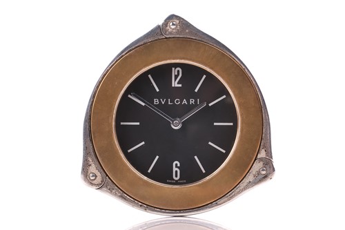 Lot 364 - A Bulgari - Bvlgari 'Cerniera SB' travel clock,...