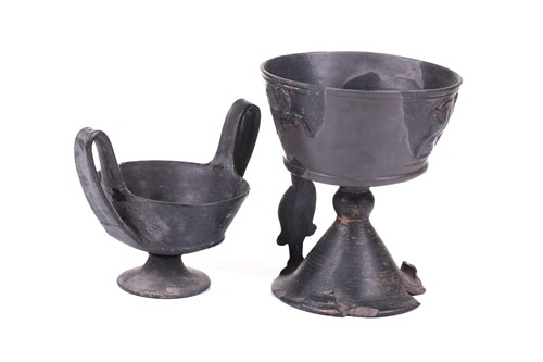 Lot 125 - A group of four Etruscan Bucchero-style black...