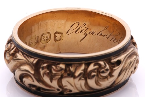 Lot 171 - Two 19th-century mourning rings; the first is...