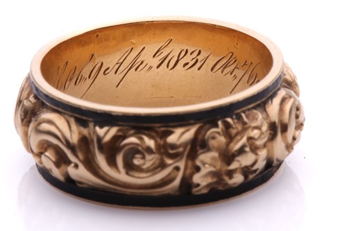 Lot 171 - Two 19th-century mourning rings; the first is...