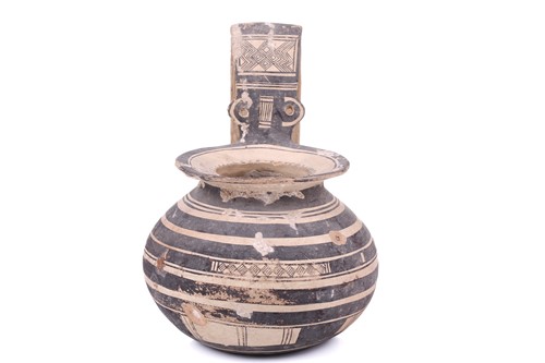 Lot 234 - A Daunian style Greek pottery vase, possibly...