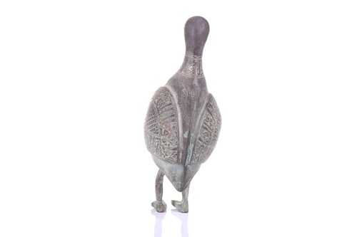 Lot 190 - A Khorasan style bronze bird, Persia, possibly...