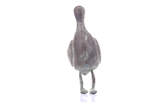 Lot 190 - A Khorasan style bronze bird, Persia, possibly...