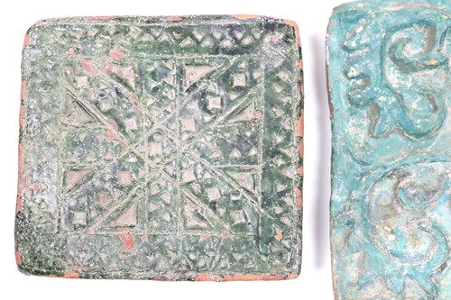 Lot 238 - A group of eight various Islamic tiles, 13th...