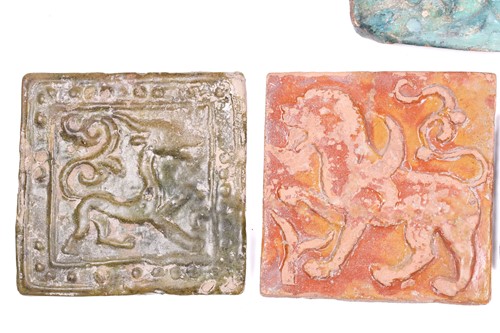 Lot 238 - A group of eight various Islamic tiles, 13th...
