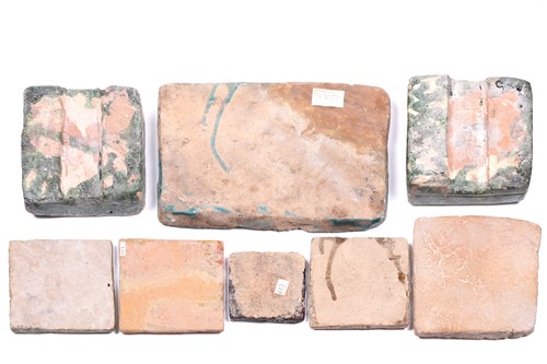 Lot 238 - A group of eight various Islamic tiles, 13th...