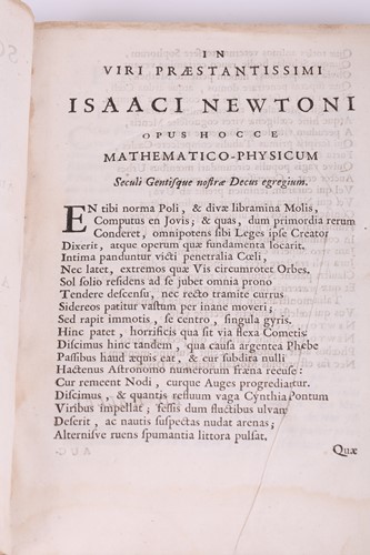 Lot 425 - Mathematics: Newton (Sir Isaac), 'Philosophiae...