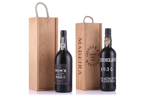 Lot 438 - A bottle of Dow's 1970 Vintage Port, together...