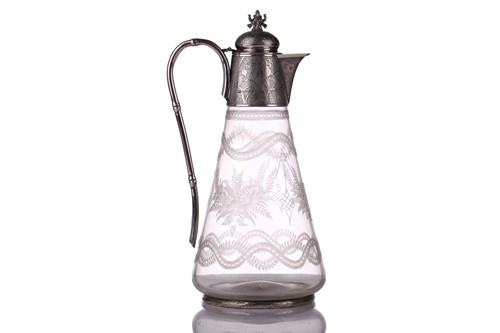 Lot 441 - A Victorian Scottish silver mounted claret...