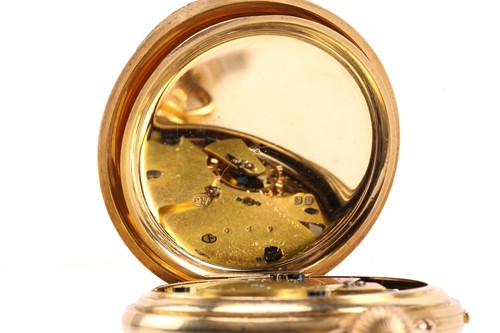 Lot 398 - An 18ct gold complication minute repeater full...