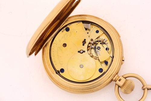 Lot 398 - An 18ct gold complication minute repeater full...