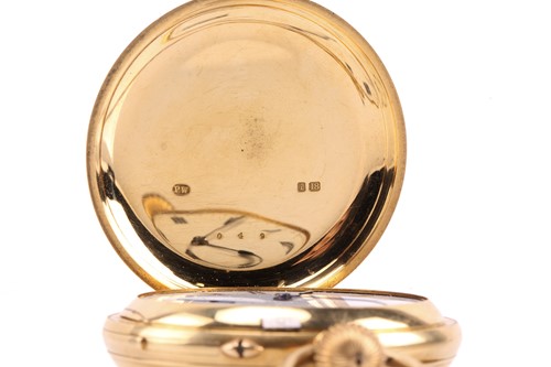 Lot 398 - An 18ct gold complication minute repeater full...