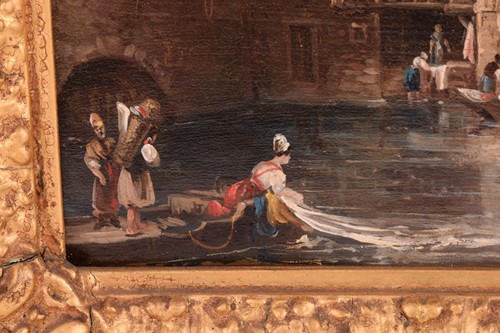 Lot 256 - 19th century French School, Washing in the...