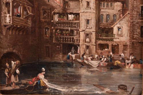 Lot 256 - 19th century French School, Washing in the...
