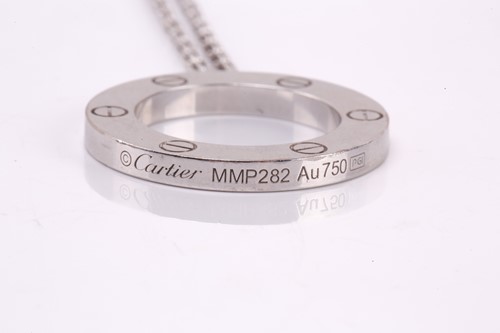 Lot 149 - Cartier - a LOVE necklace in white metal,...