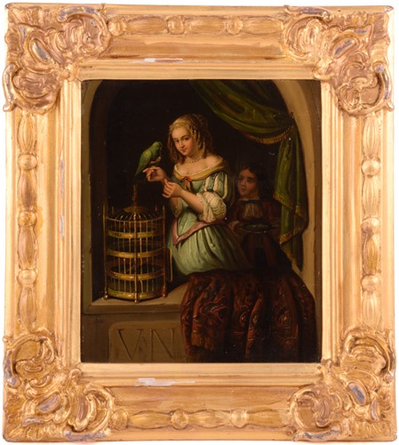 Lot 218 - After Caspar Netscher (1639 - 1684), A woman...