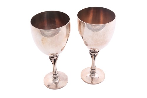 Lot 269 - Georg Jensen - a pair of small wine goblets,...