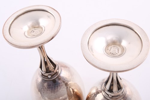Lot 269 - Georg Jensen - a pair of small wine goblets,...