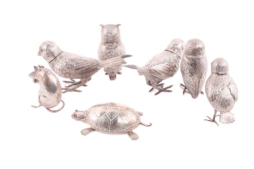 Lot 433 - A collection of silver table decorations...