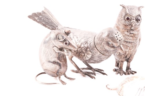 Lot 433 - A collection of silver table decorations...