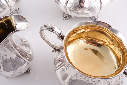 Lot 465 - A four-piece Victorian silver tea and coffee...