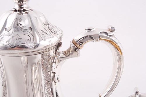 Lot 465 - A four-piece Victorian silver tea and coffee...