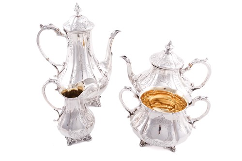 Lot 465 - A four-piece Victorian silver tea and coffee...