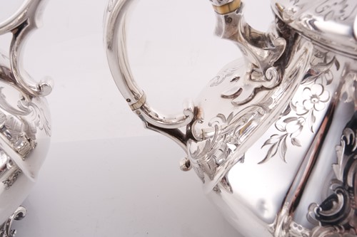 Lot 465 - A four-piece Victorian silver tea and coffee...