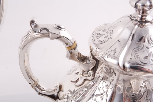 Lot 465 - A four-piece Victorian silver tea and coffee...