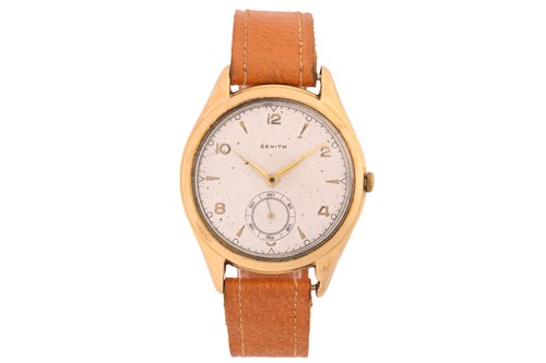 Lot 387 - A Zenith 18ct dress watch, featuring a...