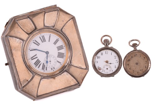 Lot 483 - A Goliath pocket watch in a silver case and...