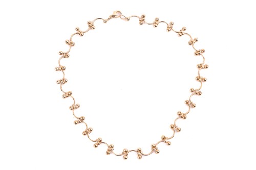 Lot 80 - A 9ct yellow gold necklace, consisting of...