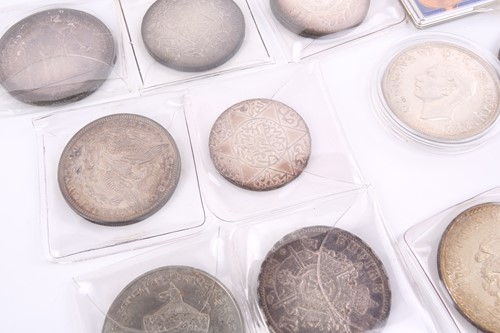 Lot 284 - A collection of silver content world coins,...
