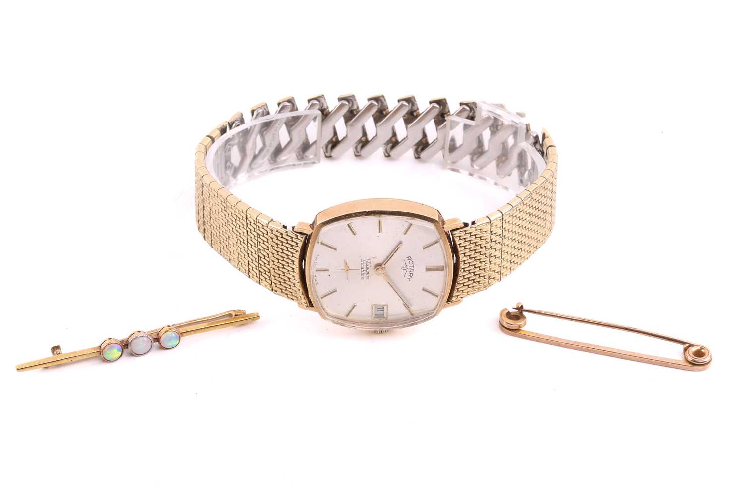 Lot 56 - Two tie pins and a Rotary watch, featuring a...